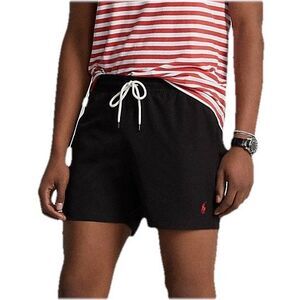 Polo Ralph Lauren Men's 5-3/4-Inch Inseam Traveler Black Classic Swim Trunks L